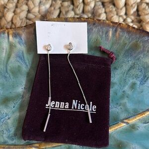 New Women’s Jenna Nicole Sterling Silver & Crystal Drop Earrings